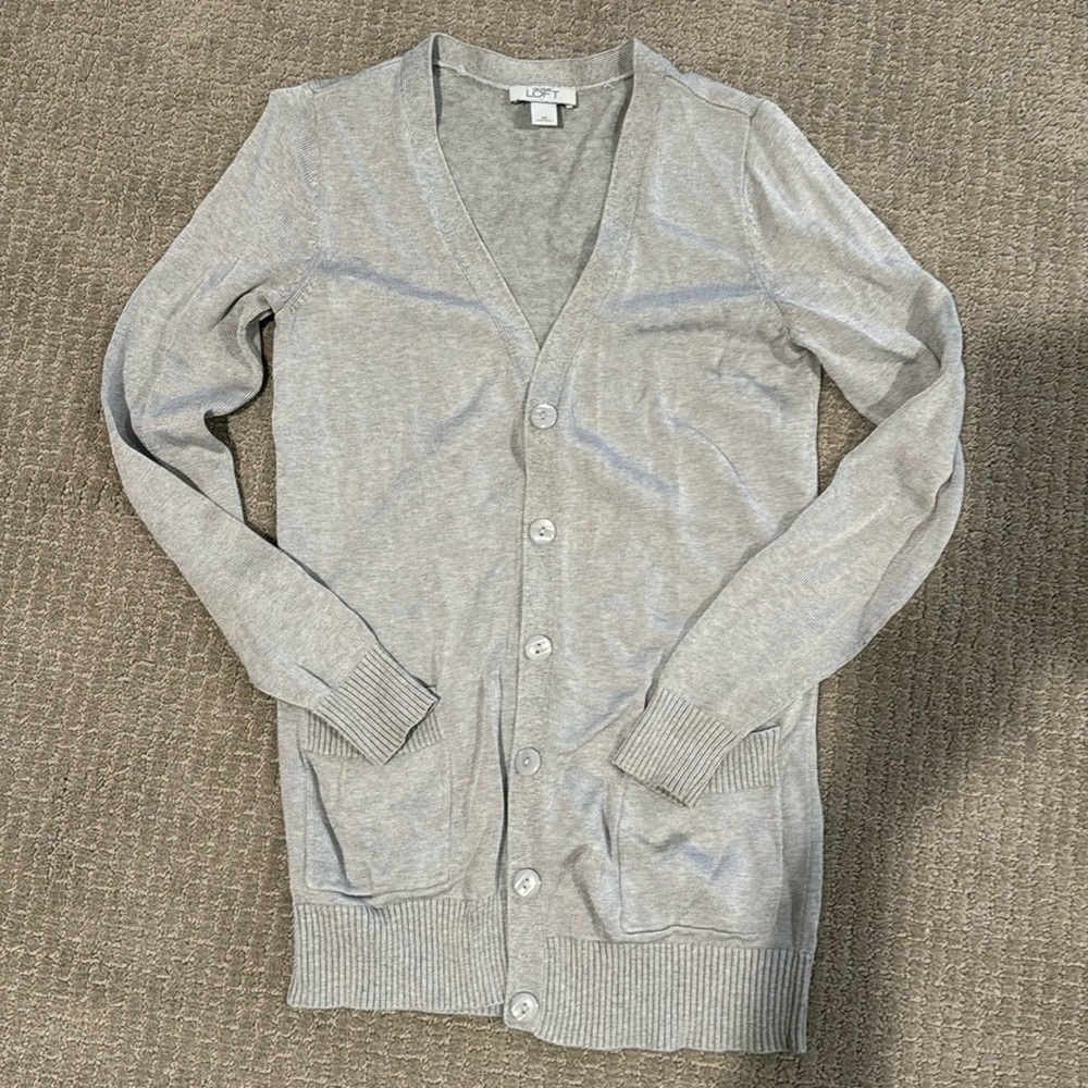 Light gray cardigan